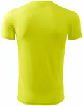 Aszimmetrikus nyakkivágású póló, neon sárga