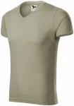 Férfi szűk póló, fényes khaki