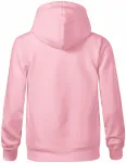 Kényelmes női pulóver kapucnival, rózsaszín