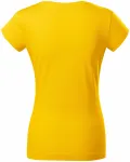 Női vékony póló, kerek nyakkivágással, sárga