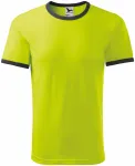 Unisex kontrasztú póló, zöldcitrom